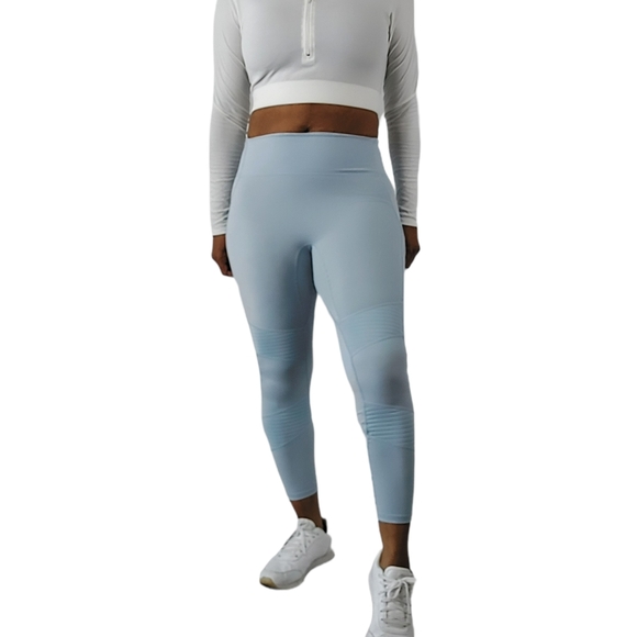 Fabletics Vintage Blue Motion 365 High Waisted Moto 7/8 Leggings - Picture 2 of 12
